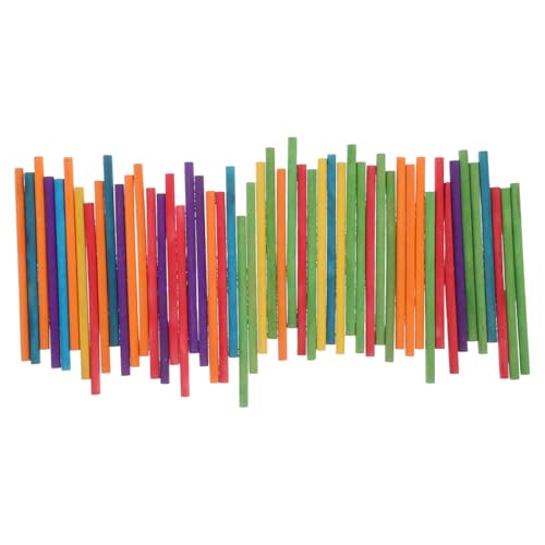BESPORTBLE 50Stücke Rhythmus Sticks Aus Holz Für Runde Percussion Musikinstrumente Für Vorschulkinder Für Musikunterricht Und Interaktive Gruppenaktivitäten von BESPORTBLE