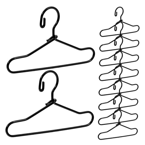 BESPORTBLE 55stücke Mini Puppen Kleiderbügel Metallische Leichte Hänger Für Puppenkleidung Schwarz Zubehör Für Puppenschränke Und Puppenhaus-Dekoration von BESPORTBLE
