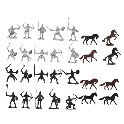 BESPORTBLE 56Stücke Teiliges Mittelalterliche Ritter Soldaten Kreative Mini Figuren aus Hochwertigem für Organisation und Beobachtung von BESPORTBLE