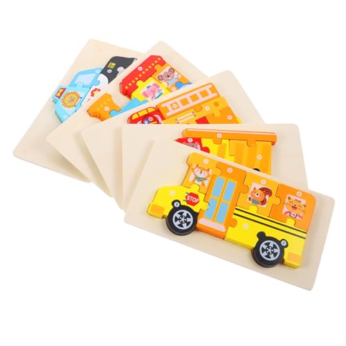 BESPORTBLE 5Sätze Holz Puzzle Für Lernspielzeug Mit Kipplaster Bus Zug Und Polizeiauto Fördert Kognitive Fähigkeiten Und Motorische Fertigkeiten Für Jungen Und Ab BESPORTBLE 5Sätze Holz Puzzle Für Lernspielzeug Mit Kipplaster Bus Zug Und Polizeiauto Fördert Kognitive Fähigkeiten Und Motorische Fertigkeiten Für Jungen Und Ab von BESPORTBLE