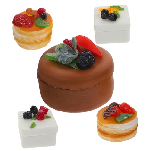 BESPORTBLE 5Sätze Teiliges DIY mit Kuchen Förmigen Aufbewahrungsboxen für Realistische Simulation für Kreative Bastelprojekte und Tolle Fotorequisiten von BESPORTBLE