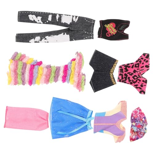 BESPORTBLE 5Sätze Teiliges Dekorativer Puppenkleidung Miniatur Outfits für Puppen Bezaubernde Freizeitmode für Verschiedene Anlässe und Langlebig für Kreatives Spiel von BESPORTBLE