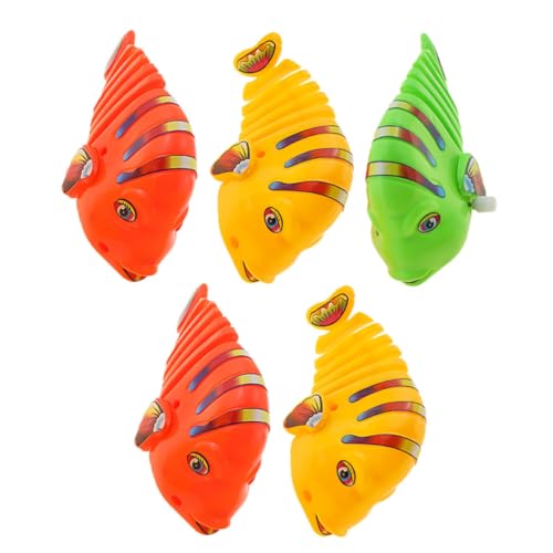 BESPORTBLE 5Stücke Aufziehspielzeug Fisch Farbenfrohes Cartoon für Fördert Kreativität und Hand Auge Koordination für Kleine von BESPORTBLE