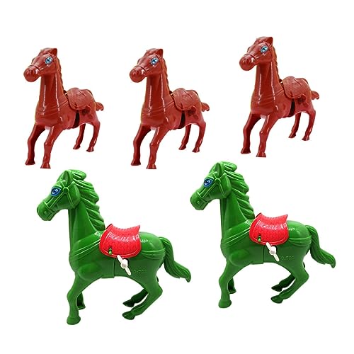 BESPORTBLE 5Stücke Aufziehspielzeug Pferde Retro Für Springende Kleine Tiere Mit Farblich Zufällig Mitgebsel Für Kindergeburtstage Und Partys von BESPORTBLE
