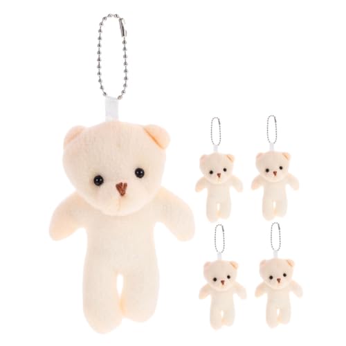 BESPORTBLE 5Stücke Bärenanhänger Plüsch Bär Spielzeuge Weiche DIY Bärenpuppen für Schlüsselanhänger und Wohnaccessoires für Kreative Bastelprojekte und von BESPORTBLE