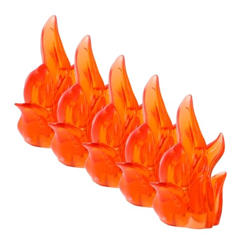 BESPORTBLE 5Stücke Bausteine Mit Künstlichem Feuer Und Flamme Für Action Figuren Zubehör Und Halloween Dekorationen Effekte von BESPORTBLE