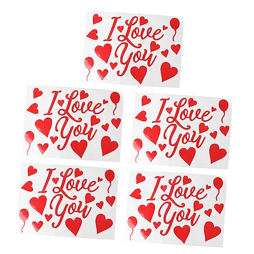 BESPORTBLE 5Stücke Dekorative Hochzeitsballon Aufkleber Für Valentinstag Love You Rot Für Feierlichkeiten Party Dekoration Und Unvergessliche von BESPORTBLE