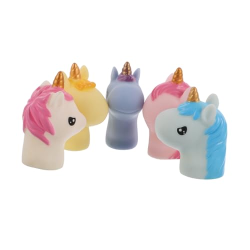 BESPORTBLE 5Stücke Einhorn Fingerpuppen Realistische Einhorn Handpuppen Für Badewannenzeit Partys Und Puppenspiele Kreatives Für Fingeraktivitäten von BESPORTBLE