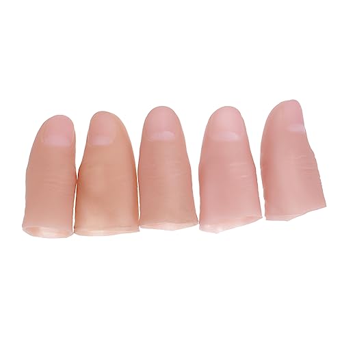 BESPORTBLE 5Stücke Fingerabdeckung Realistische Fake Finger Cover Hautfarbe für Zaubertricks Scherze und Kreative Spiele Leicht und Tragbar Langlebig und Komfortabel von BESPORTBLE
