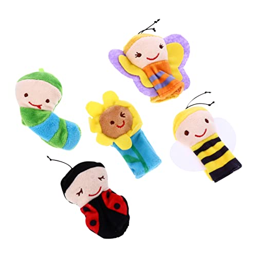BESPORTBLE 5Stücke Fingerpuppen Aus Plüsch Teiliges Fingerpuppen Für Cartoon Puppen Kreativität Und des Geschichtenerzählens von BESPORTBLE