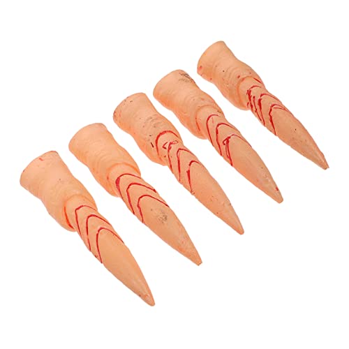 BESPORTBLE 5Stücke Halloween Fingernagelabdeckungen Gruselige Cosplay Fingerabdeckungen Für Hexen Und Rollenspiele Hochwertige Nagelrequisiten Für Partys Und Festivals von BESPORTBLE