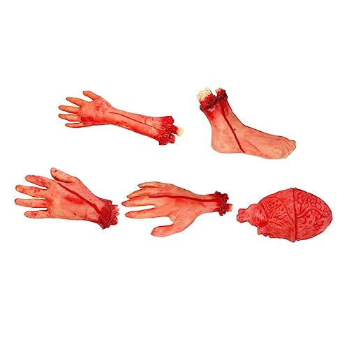 BESPORTBLE 5Stücke Halloween Gruselige Trickhände Abgetrennte Menschliche Teile Für Spukhaus Dekoration Handstütze Und Schaurigem Herz Halloween Pranks BESPORTBLE 5Stücke Halloween Gruselige Trickhände Abgetrennte Menschliche Teile Für Spukhaus Dekoration Handstütze Und Schaurigem Herz Halloween Pranks von BESPORTBLE