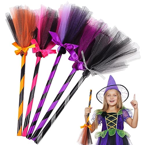 BESPORTBLE 5Stücke Halloween Hexenbesen Langlebige Halloween Kostüm Requisiten Dekorative Hexenbesen für Kostümpartys und Cosplay von BESPORTBLE