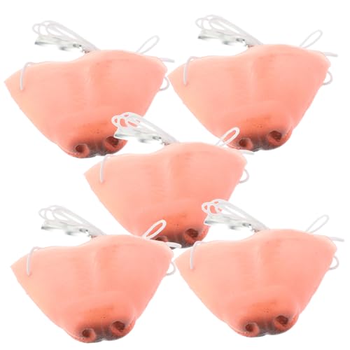 BESPORTBLE 5Stücke Hunderequisiten Cosplay Hundenase für Karneval Halloween Party Zubehör Austauschbare Simulation Hunde Nase mit Gummiband von BESPORTBLE