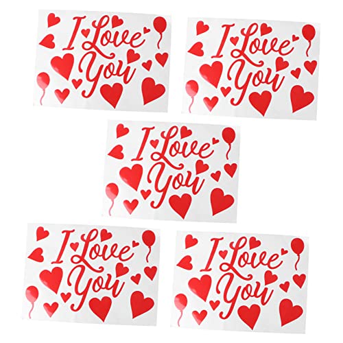BESPORTBLE 5Stücke Kreative Ballonaufkleber Rot Dekoration Für Hochzeiten Geburtstagsfeiern Und Valentinstag Für Kreative DIY Projekte Wand von BESPORTBLE