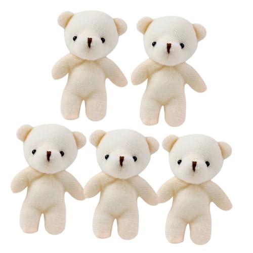 BESPORTBLE 5Stücke Mini Plüschbären Weiche Bärenpuppen Bärenspielzeug Für DIY Valentinstagsgeschenke Ausgestopfte Kleine Bärenfiguren Für Bastelprojekte von BESPORTBLE