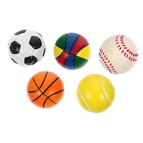BESPORTBLE 5Stücke Sportbälle Für Schaumstoffbälle Im Basketball Fußball Tennis Baseball Und Bunten Design Für Geburtstagsfeiern Und Stressabbau von BESPORTBLE