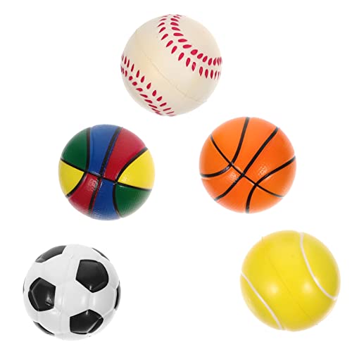 BESPORTBLE 5Stücke Sportbälle Soft Bälle Für Basketball Fußball Baseball Tennis Und Farbbälle Als Stressspielzeug Für Geburtstagsfeiern von BESPORTBLE