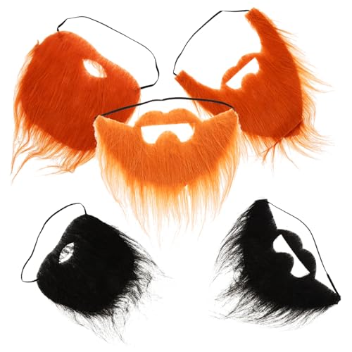 BESPORTBLE 5Stücke Teiliges Gefälschter Schnurrbärte Für Halloween Cosplay Lustige Realistische Maskerade Schnurrbärte Für Partys Aufführungen von BESPORTBLE