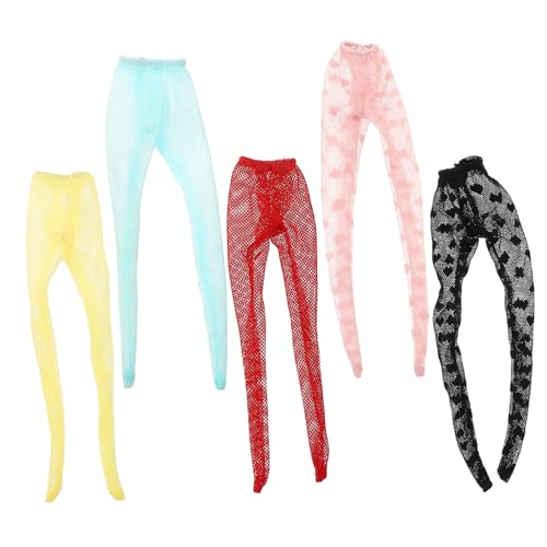BESPORTBLE 5Stücke Teiliges Puppenstrumpfhosen Zubehör Für Spitzenmuster Pastellpink Für Kleine Zum Verkleiden von BESPORTBLE