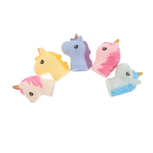 BESPORTBLE 5Stücke Teiliges Realistisches Einhorn Fingerpuppen Set Hochwertige Daumen Spielzeuge Für Partygeschenk von BESPORTBLE