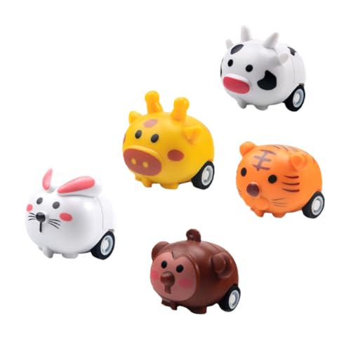 BESPORTBLE 5Stücke Teiliges Rückziehauto Lustige Cartoon Tierautos Für Kleinkinder Sicheres Autospielzeug Ohne Batterien Für Jungen Und Ab Jahr Fördert Und Bewegung von BESPORTBLE