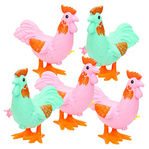 BESPORTBLE 5 Stück Aufziehspielzeug Huhn für Kinder Kreatives Tierspielzeug Lustiges Spielzeug für Kleinkinder Simuliertes Hühner Spielzeug für Partys und Spielen von BESPORTBLE