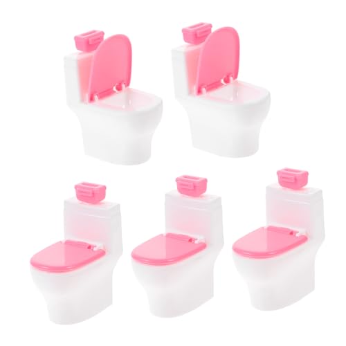 BESPORTBLE 5Stücke Toilettenmöbel Für Puppenhaus Teiliges Zubehör Für Badezimmerdekoration Simulierte Toilette Aus Rollenspiele Und Kreative BESPORTBLE 5Stücke Toilettenmöbel Für Puppenhaus Teiliges Zubehör Für Badezimmerdekoration Simulierte Toilette Aus Rollenspiele Und Kreative von BESPORTBLE