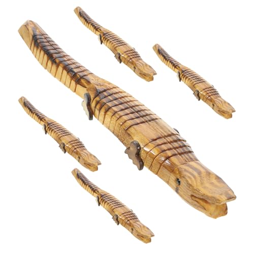 BESPORTBLE 5Stücke Wackelndes Krokodilspielzeug Aus Holz Holzstatue Tier Dekoration Simulation Modell Handwerk Für Sammler BESPORTBLE 5Stücke Wackelndes Krokodilspielzeug Aus Holz Holzstatue Tier Dekoration Simulation Modell Handwerk Für Sammler von BESPORTBLE