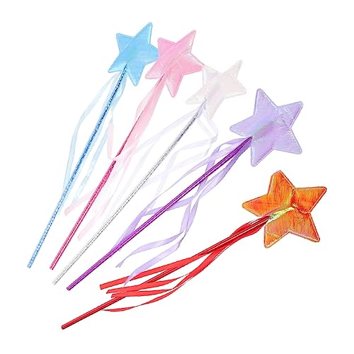 BESPORTBLE 5Stücke Zauberstab für Teiliges Stern Fee Zauberstab für Cosplay und Partys Partyzubehör und Geburtstagsgeschenk Vielseitig Einsetzbar für Dress Up und Aufführungen von BESPORTBLE