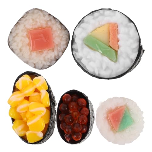 BESPORTBLE 5pcs Künstliches Essen Realistisches Sushi -Modell Gefälschte Lebensmittel Requisite Für Partydekorationen Küche Spiel Food Sets Für Kinder Simulation Sushi Model von BESPORTBLE