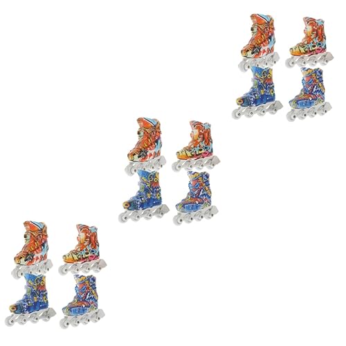 BESPORTBLE 6 Paare Finger Rollschuhe Realistische Mini Handspielzeuge aus Robustem Kunststoff Flexibles Finger Trainingsspielzeug für Dekoratives Tischspiel und für Skatefans von BESPORTBLE