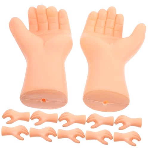 BESPORTBLE 6 Paare Realistische Kunststoff Puppenhände Ersatzteile für DIY Puppenhand Gelenke Miniatur Puppenzubehör zum Basteln und Dekorieren Lebensechte Puppenteile von BESPORTBLE