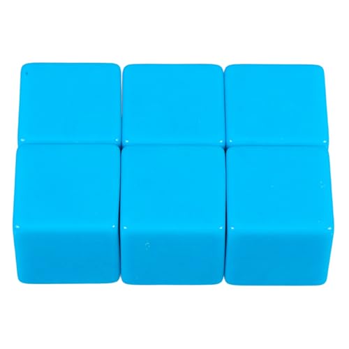 BESPORTBLE 6 Pcs Große Leere Sechsseitige Für Spiele Und Unterrichtsschreiber -plastikwürfel Für DIY -projekte Brettspiele Klassenzimmeraktivitäten Und Wohnkultur von BESPORTBLE
