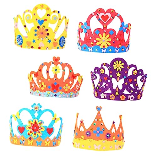 BESPORTBLE 6 Sätze Kindergeburtstagskrone Diy Teiliges Bastelset für Gelben Roten und Blauen Einfache Handhabung für Prinzessinnen und für Partys und Fotosessions BESPORTBLE 6 Sätze Kindergeburtstagskrone Diy Teiliges Bastelset für Gelben Roten und Blauen Einfache Handhabung für Prinzessinnen und für Partys und Fotosessions von BESPORTBLE