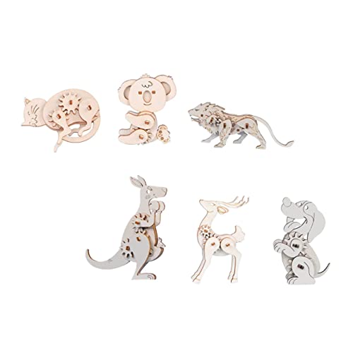 BESPORTBLE 6 Sätze Puzzle Tierspielzeug Tiermodelle Selber Machen Bastelspielzeug Zum Zusammenbauen Bildungsspielzeug Zusammengebautes Spielzeugmodell Home Ornamente Kindergeschenk Hölzern BESPORTBLE 6 Sätze Puzzle Tierspielzeug Tiermodelle Selber Machen Bastelspielzeug Zum Zusammenbauen Bildungsspielzeug Zusammengebautes Spielzeugmodell Home Ornamente Kindergeschenk Hölzern von BESPORTBLE