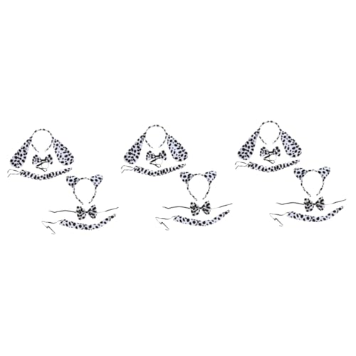 BESPORTBLE 6 Sets Entzückender Kopfschmuck Für Cosplay Requisiten Halloween Kostüm Die Tiere Dalmatiner Cosplay Kopfschmuck Für Performance Requisite Cosplay Partyzubehör Weißer von BESPORTBLE