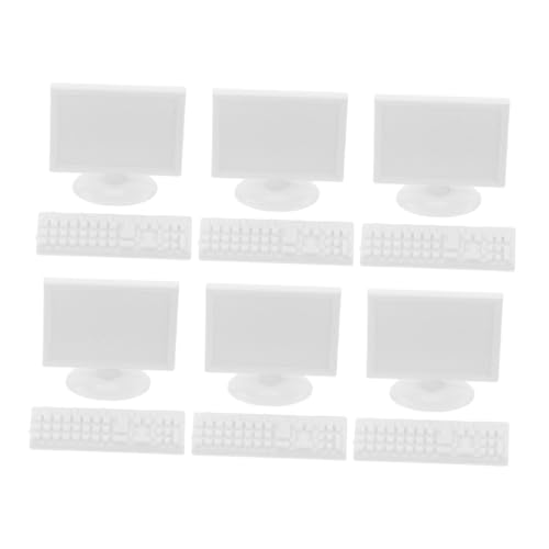 BESPORTBLE 6 Sets Miniaturpuppenhaus Computer Modell DIY Hand Craft Doll House Layout Szene Zubehör Home Appliances Modelle Mini -Tastatur von BESPORTBLE