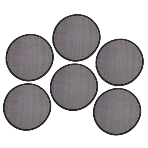 BESPORTBLE 6 Stck. Kleiner Runder Kleine Ventilatoren Tragbar Mini Kreisförmig Kompakt Lüfter Hochzeit Handfächer Faltbar Handgebläse Runden Handheld -Fan Falten Black Plastik von BESPORTBLE