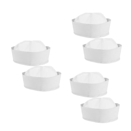 BESPORTBLE 6 Stck. Weiße Matrosenmützen Erwachsene Bequeme Sailor Caps für Faschingskostüme Party Cosplay und Meeresthema Klassisches Kostümzubehör BESPORTBLE 6 Stck. Weiße Matrosenmützen Erwachsene Bequeme Sailor Caps für Faschingskostüme Party Cosplay und Meeresthema Klassisches Kostümzubehör von BESPORTBLE