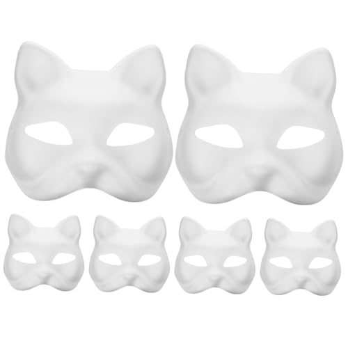 BESPORTBLE 6 Stück Diy Papiermasken für Erwachsene Blanko Katzenmasken Ausmalen für Karneval Halloween Kreative Bastelprojekte Hochwertiges Hautfreundliches Material BESPORTBLE 6 Stück Diy Papiermasken für Erwachsene Blanko Katzenmasken Ausmalen für Karneval Halloween Kreative Bastelprojekte Hochwertiges Hautfreundliches Material von BESPORTBLE