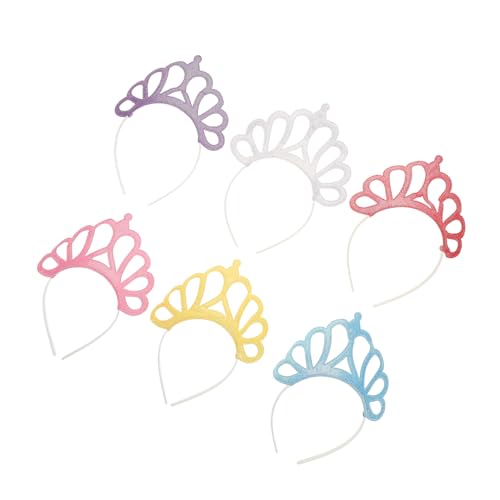 BESPORTBLE 6 Stück Geburtstagskrone Tiara Haaraccessoires für Kleinkinder Prinzessinnen Kostümzubehör für Unvergessliche Feiern von BESPORTBLE