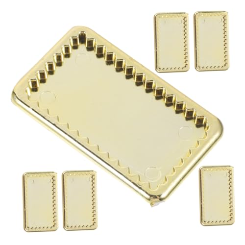 BESPORTBLE 6 Stück Geschirrset Teilig Goldene Teller für Puppenhaus Dekoration für Miniaturen und Puppenhaus Zubehör Perfektes DIY für Kreative Sammler BESPORTBLE 6 Stück Geschirrset Teilig Goldene Teller für Puppenhaus Dekoration für Miniaturen und Puppenhaus Zubehör Perfektes DIY für Kreative Sammler von BESPORTBLE