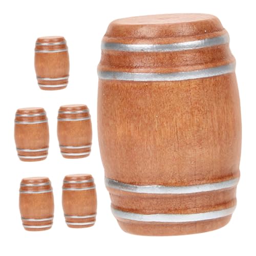 BESPORTBLE 6 Stück Holz Bierfässer Vintage Holzfass für Puppenhaus für Sammler und Kreative Miniaturszenen Detailreiche Holzhandwerkskunst BESPORTBLE 6 Stück Holz Bierfässer Vintage Holzfass für Puppenhaus für Sammler und Kreative Miniaturszenen Detailreiche Holzhandwerkskunst von BESPORTBLE