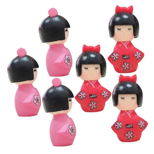 BESPORTBLE 6 Stück Kimono-Puppe Traditionelle Japanische Verzierung Dekoration Im Japanischen Stil Japanischer Puppenkimono Japanische Kimonopuppe Traditionelle Kimonopuppe Büroschmuck PVC von BESPORTBLE