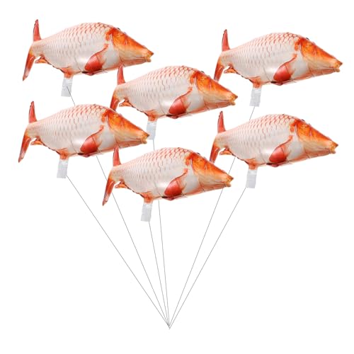 BESPORTBLE 6 Stück Kleine Folienballons Fischform Rote Karpfen Luftballons Kinderfreundliche Partydekoration Einfach Aufblasbar Niedliche Fischmotive für Geburtstagsfeiern und Festliche BESPORTBLE 6 Stück Kleine Folienballons Fischform Rote Karpfen Luftballons Kinderfreundliche Partydekoration Einfach Aufblasbar Niedliche Fischmotive für Geburtstagsfeiern und Festliche von BESPORTBLE