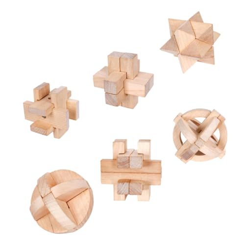 BESPORTBLE 6 Stück Kongming Schloss Entsperrspiel Kinderspielzeug Puzzle Lernspielzeug Luban Schloss Entsperrschlüssel Entwirrungsschlüssel Kleinkind Entsperrspielzeug von BESPORTBLE