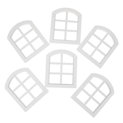 BESPORTBLE 6 Stück Maßstab Einfache Montage Dekorative Fensterrahmen für DIY Bastelprojekte und Stilvolle Puppenhausgestaltung von BESPORTBLE