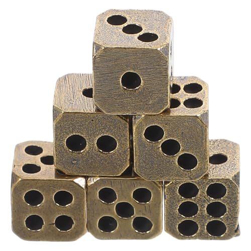 BESPORTBLE 6 Stück Messing Würfel Ästhetische Spielwürfel mit Abgerundeten Ecken für Tischspiele Partys und Dekoration Vintage Design Tragbar und Wiederverwendbar BESPORTBLE 6 Stück Messing Würfel Ästhetische Spielwürfel mit Abgerundeten Ecken für Tischspiele Partys und Dekoration Vintage Design Tragbar und Wiederverwendbar von BESPORTBLE