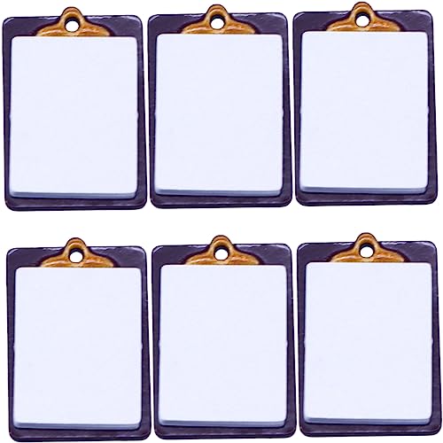 BESPORTBLE 6 Stück Mini Clipboard Modell Puppenhaus Zubehör für Bastelset zur Dekoration Realistische Details für Kreative DIY Projekte von BESPORTBLE